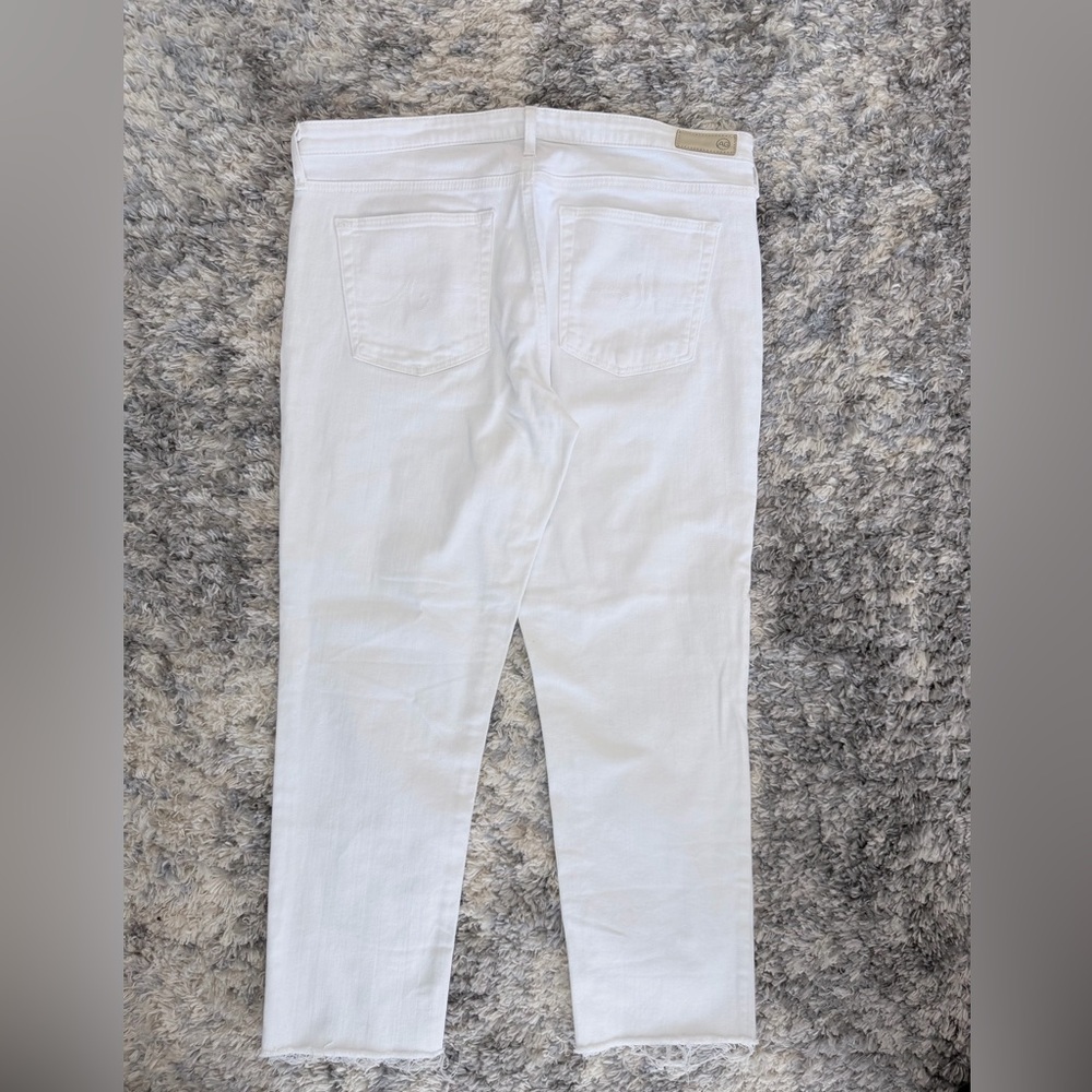 AG Adriano Goldschmied Prima Crop White Jeans Size 12